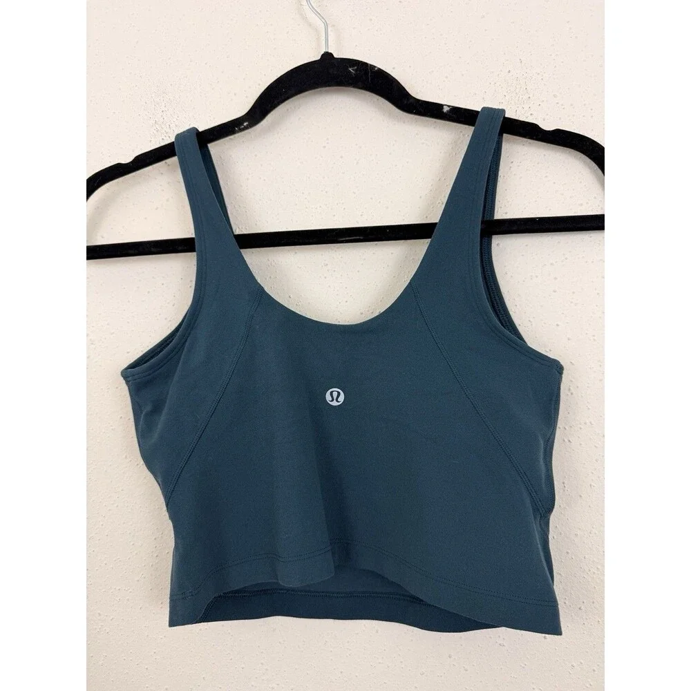 Lululemon Sports Bra Sz 4 Built In Support Green